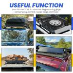 ECOTRIC 59" x 39" x 5.1" Universal Adjustable Roof Rack Cargo Carrier Basket with Extension Heavy Duty Steel Car SUV Top Luggage Storage Holder Basket for Travel 250LBS Weight Capacity