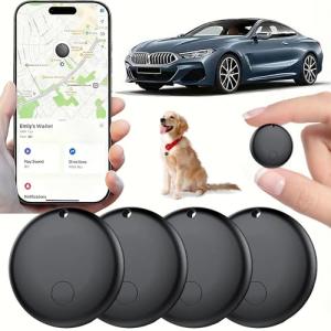 Mini GPS Tracker for Vehicles, Hidden Tracking Device for Vehicles, Car Tracker No Subscription Work with Find My (iOS Only), Vehicle Tracker with Audio for Kids, Dogs, Key, Luggage, Bag (2)