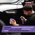 Car Wax Spray and Ceramic Coating for Cars - 3 in One Waterless Car Wash and Detailing for Maximum Shine - High Gloss Top Coat, Protective Auto Wax - 16FlOz by Shine Armor
