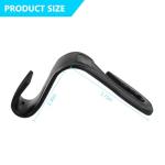 Mandark 2PCS Car Seat Headrest Hooks, Cute Bow Vehicle Hooks for Purses and Bags, Automotive Purse Hook Hanger Interior Decoration Accessories, Universal for SUV, Sedan, Truck (Black Line)