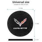 Car Cup Holder Coaster for Corvette C6 C7 C8 Series Cup Holder Insert Coaster Car Interior Accessories 2.75 Inch 2 Pieces