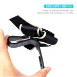 Mandark 2PCS Car Seat Headrest Hooks, Cute Bow Vehicle Hooks for Purses and Bags, Automotive Purse Hook Hanger Interior Decoration Accessories, Universal for SUV, Sedan, Truck (Black Line)