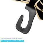 Mandark 2PCS Car Seat Headrest Hooks, Cute Bow Vehicle Hooks for Purses and Bags, Automotive Purse Hook Hanger Interior Decoration Accessories, Universal for SUV, Sedan, Truck (Black Line)
