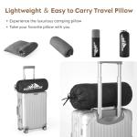 PEUJEW Small Shredded Memory Foam Pillow, Camping Pillow Travel Pillow - Compressible Medium Firm, Breathable Cover, Ideal Backpacking Hiking, Airplane and Car