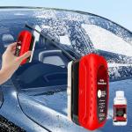 Fululuer Glass Oil Film Remover for Car Windshield and Windows, Upgrade 2.0 Clear Vision Glass Cleaner with Anti-Rain & Anti-Fog Coating for Improved Clarity and Safer Driving (Red) XL