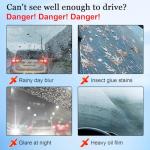 Fululuer Glass Oil Film Remover for Car Windshield and Windows, Upgrade 2.0 Clear Vision Glass Cleaner with Anti-Rain & Anti-Fog Coating for Improved Clarity and Safer Driving (Red) XL