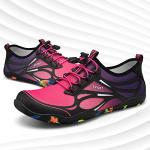 Water Shoes for Women Men River Shoes Adult Swim Beach Lake Pool Aqua Socks Barefoot Quick Dry for Hiking Surfing Kayaking Cruise Ship Essentials Size Women 11 / Men 9.5 (4-Purple)