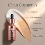 LUMINESS Liquid Mirage Color Changing Foundation for Mature Skin, Skincare-Infused Makeup with Hyaluronic Acid & Vitamin E, Hydrating Liquid Foundation & Concealer Hybrid, Hypoallergenic (Medium)