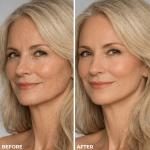 LUMINESS Liquid Mirage Color Changing Foundation for Mature Skin, Skincare-Infused Makeup with Hyaluronic Acid & Vitamin E, Hydrating Liquid Foundation & Concealer Hybrid, Hypoallergenic (Medium)