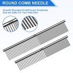 2-Pack Stainless Steel Dog Combs for Grooming