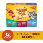 Meow Mix Seafood Chunks in Gravy Cat Food 12-Pack