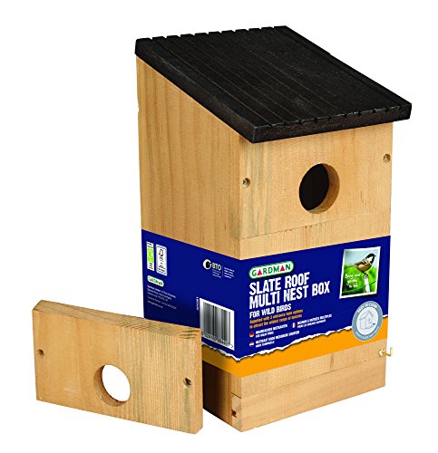 Gardman A04381 Nest Bird Box, Brown, 14x14x24 cm