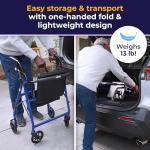 Drive Medical Lightweight Rollator Walker with Padded Seat