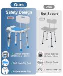HOMLAND Heavy Duty Shower Chair for Seniors