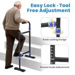 Adjustable Stair Cane for Seniors with Wide Base