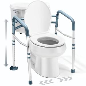 Adjustable Toilet Safety Rail with Handles