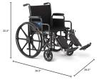 Comfortable Folding Wheelchair with Elevating Footrests