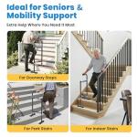 Adjustable Stair Cane for Seniors with Wide Base