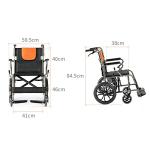 Lightweight Folding Wheelchair for Seniors and Travel