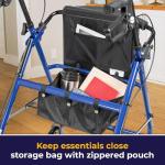 Drive Medical Lightweight Rollator Walker with Padded Seat