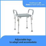 Backless Shower Chair with Arms for Seniors