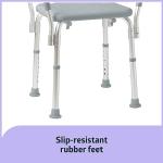 Backless Shower Chair with Arms for Seniors