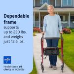 Superlight Folding Aluminum Rollator Walker for Seniors