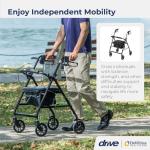Drive Medical Foldable Aluminum Rollator Walker