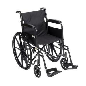 Drive Medical Silver Sport 1 Lightweight Folding Wheelchair