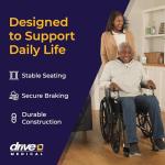 Drive Medical Silver Sport 1 Lightweight Folding Wheelchair