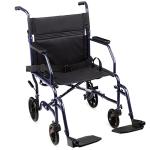 Lightweight Folding Transport Wheelchair with Footrests