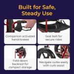 Lightweight Folding Transport Wheelchair for Seniors