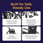 Drive Medical Silver Sport 1 Lightweight Folding Wheelchair