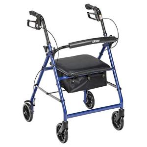 Drive Medical Lightweight Rollator Walker with Padded Seat