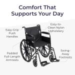 Drive Medical Silver Sport 1 Lightweight Folding Wheelchair