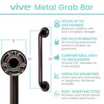 Vive Antislip Shower Grab Bar for Seniors