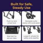 Drive Medical Folding Transport Wheelchair - Lightweight & Compact