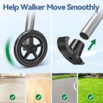 Loyoda Lightweight Folding Walker with Basket and Wheels