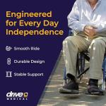 Drive Medical Blue Streak Lightweight Folding Wheelchair