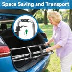 Loyoda Lightweight Folding Walker with Basket and Wheels