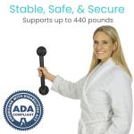 Vive Antislip Shower Grab Bar for Seniors