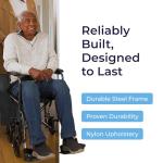Drive Medical Folding Transport Wheelchair - Lightweight & Compact