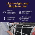 Drive Medical Folding Walker with Wheels, Adjustable Height