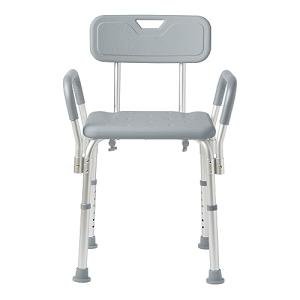 Shower Chair with Backrest and Padded Armrests