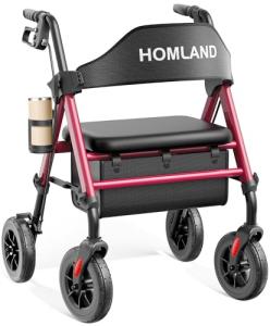 Foldable Rollator Walker for Seniors with Seat