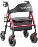 Foldable Rollator Walker for Seniors with Seat