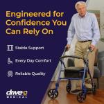 Drive Medical Adjustable Rollator Walker with Seat