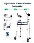 Folding Narrow Walker with Removable Armrests
