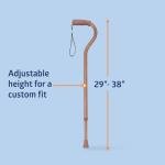 Adjustable Aluminum Offset Walking Cane for Seniors