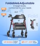 Z21 Rollator Walker for Seniors with Seat